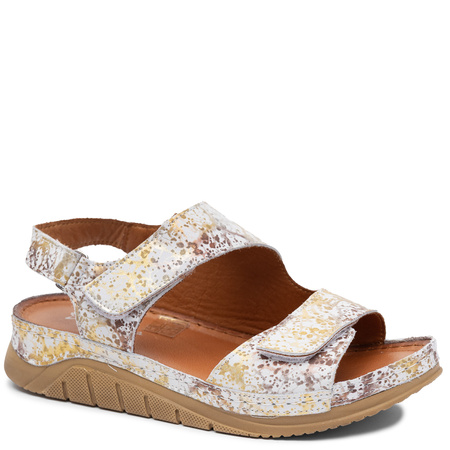 Maciejka Leather Platform Sandals Multicolor Gold L4495-32/00-1