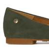 Maciejka Leather Ballet Flats Almond Toe Olive 04100-45/00-8