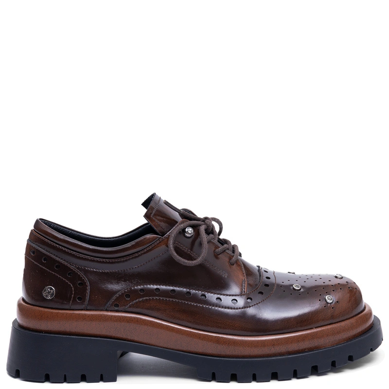 Maciejka Women's Leather Platform Shoes Timeless Design Elegant Brown K7725-02/00-1