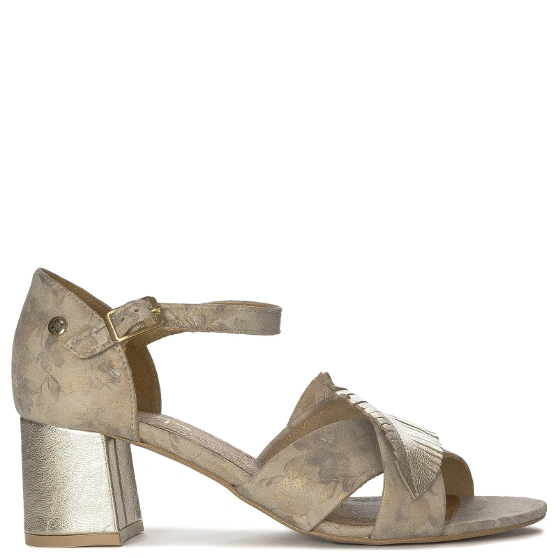 Maciejka Beige + Gold Sandals 06549-04/00-5