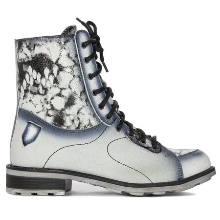 Maciejka Women's Leather Boots Ash White