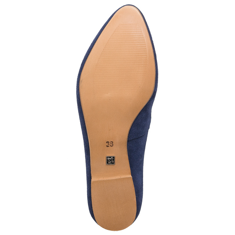Maciejka women's Navy leather Ballerina