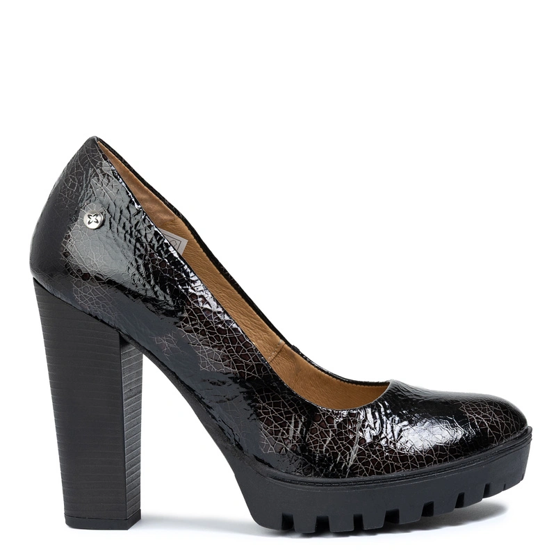 Maciejka Premium Leather Pumps on Block Heel and Platform 2629W-06-00-1