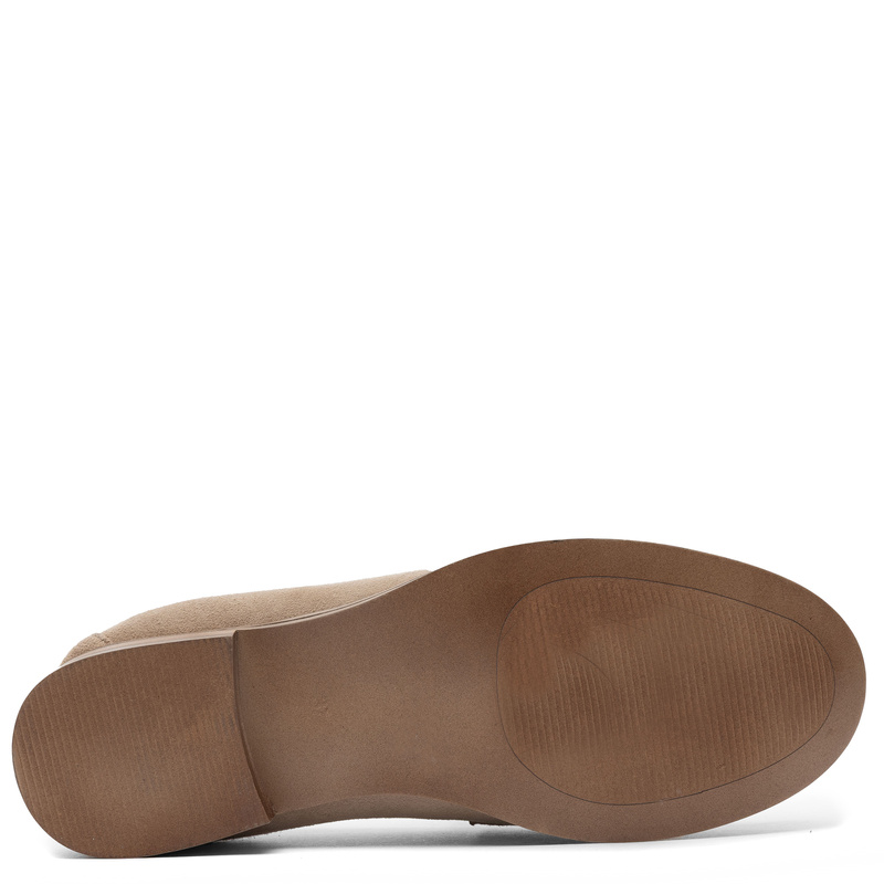 Maciejka Leather Loafers Suede Finish Penny Moc Toe Beige HJ764-04/00-1