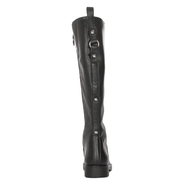 Maciejka Black leather Knee-High Boots