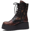Maciejka Women's Leather Platform Ankle Boots Brown