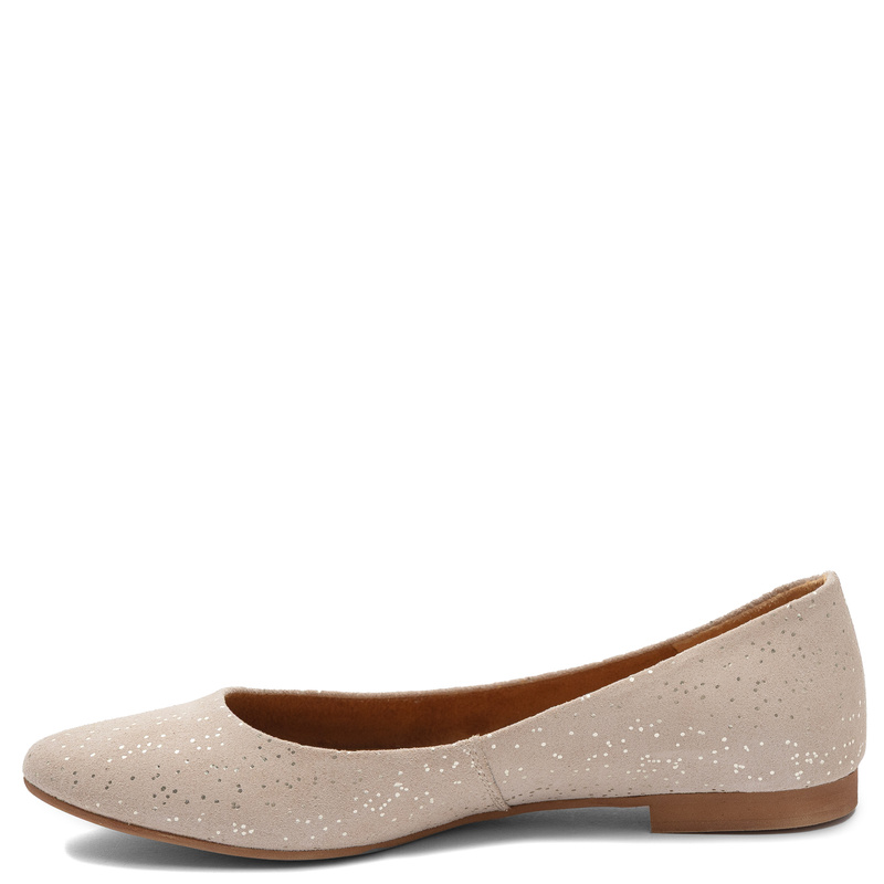 Maciejka Leather Shimmering Pointed Toe Ballerinas Beige 4100W-06/00-8
