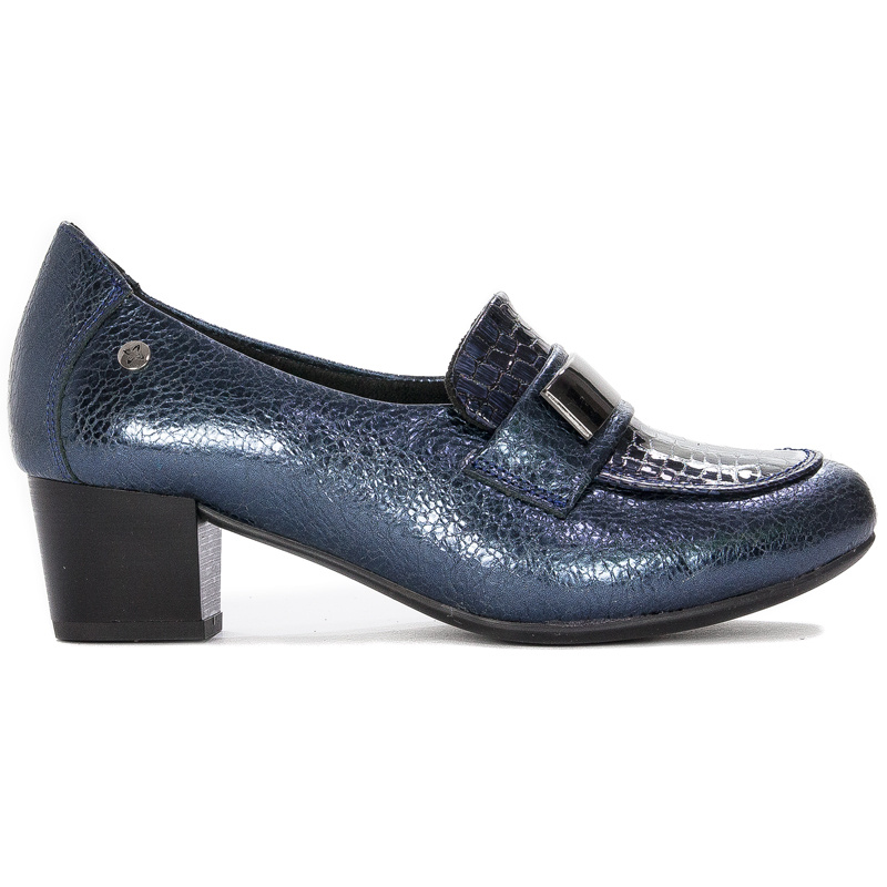 Woman's Pumps Navy Leather 0628517-00-7