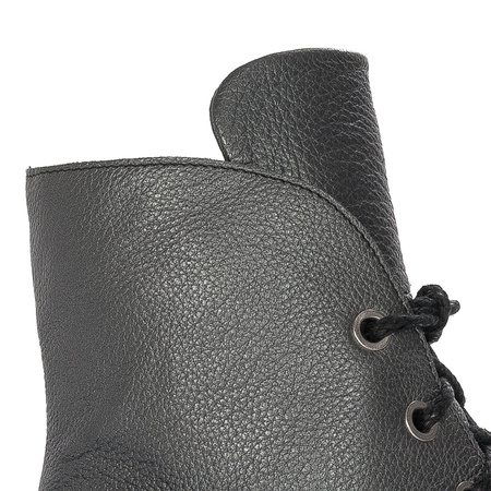 Maciejka Premium Leather Lace-Up Block Heel Boots Graphite 3750S-20/00-3