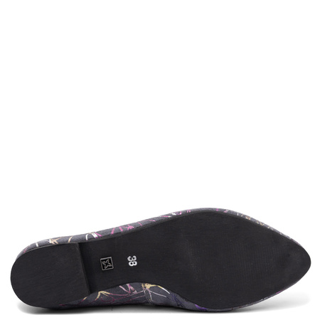 Maciejka Leather Ballerinas Artistic Graffiti Pattern Grey 4100W-12/00-8