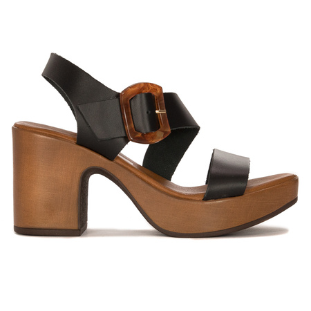 Maciejka Black Women's Leather Sandals