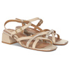  Maciejka Women's High Heel Leather Sandals Gold Beige