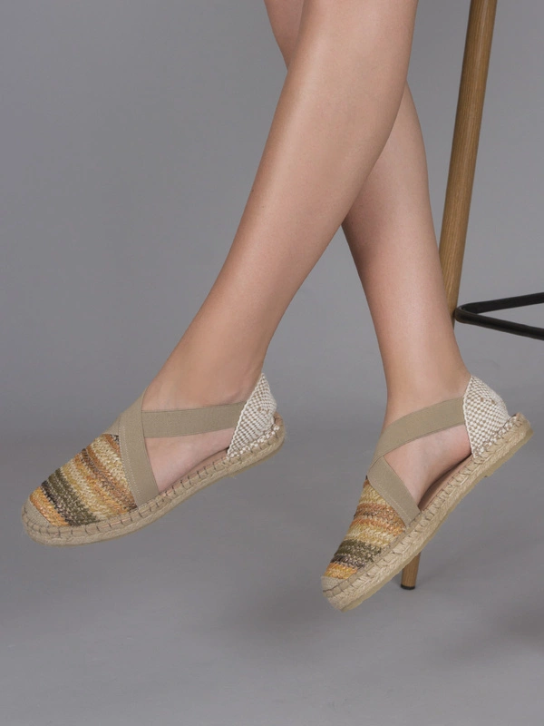 Maciejka Espadryle półbuty damskie beżowe F6524-04/00-0