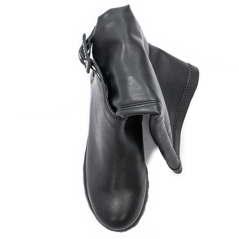 Maciejka Women's Knee-High Boots Natural Leather Black 05293-01/00-7