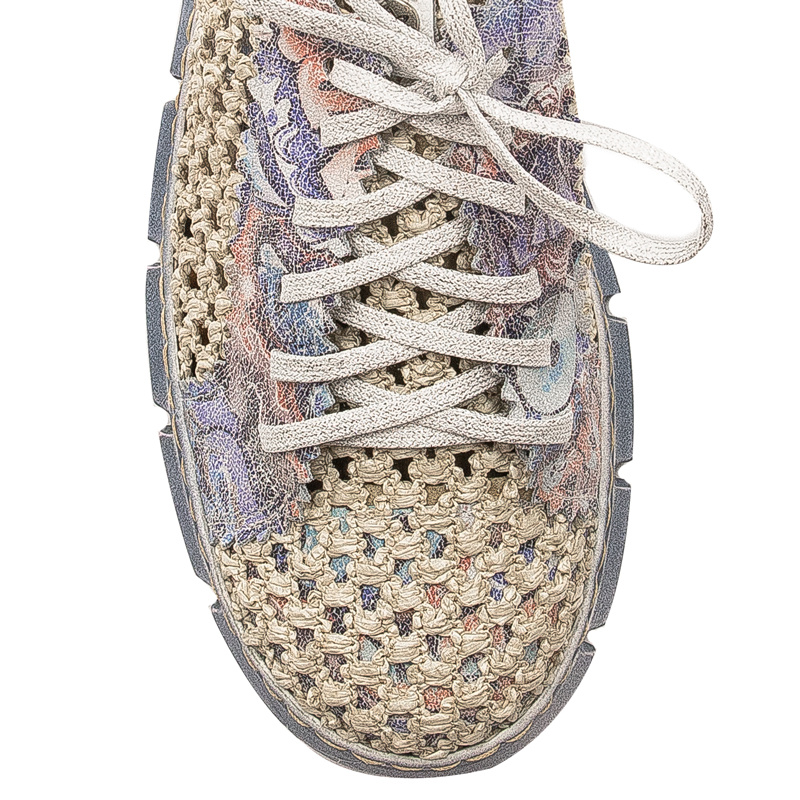 Maciejka Perforated Leather Platform Shoes Blue 05850-06-00-1