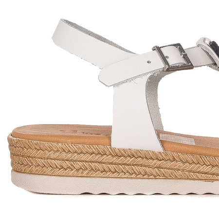 Maciejka Leather White Women's Sandals