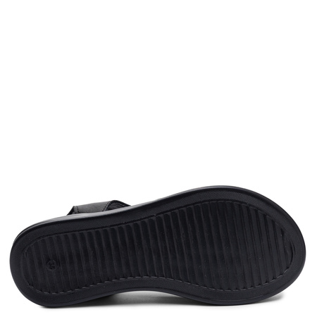 Maciejka Leather Platform Sandals With Elastic Laces Black I7646-01/00-1