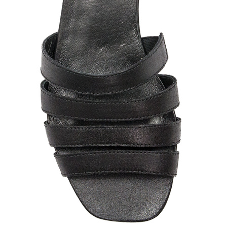 Maciejka Women's flat sandals natural leather Black