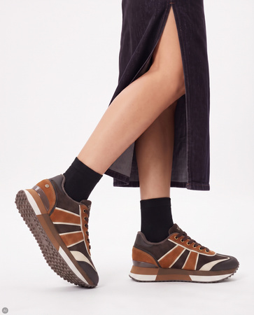 Maciejka Multicolor Leather Platform Sneakers Brown M7356-02/00-7