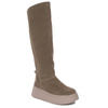 Maciejka Dirty Beige leather Knee-High Boots 