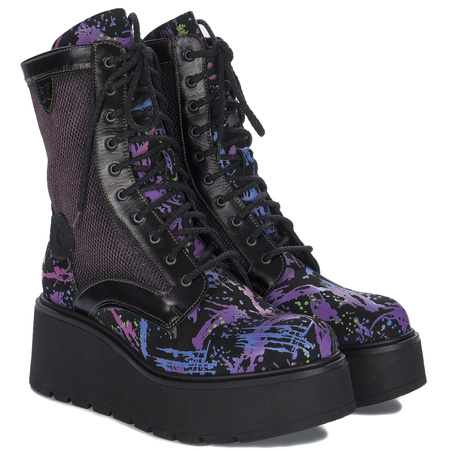 Maciejka Black + Purple Boots 06720-07/00-8