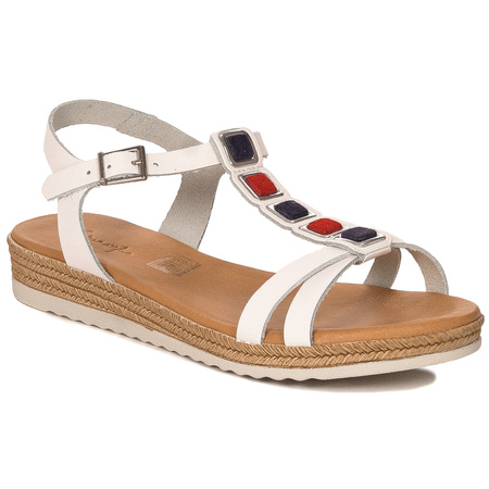 Maciejka Leather White Women's Sandals