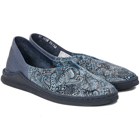 Maciejka Navy+Grey Flat Shoes 04078-54/00-0
