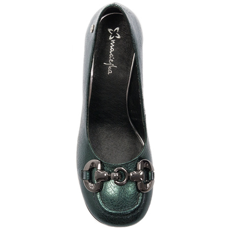 Women's Green Leather Pumps 06244-09/00-1