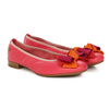 Maciejka Leather Ballet Flats With Bow Flat Heel Pink P6801-15/00-0
