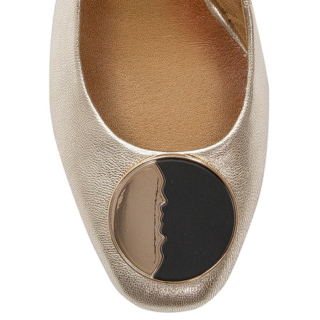 Maciejka Women's Gold Leather Pumps 05960-25/00-1