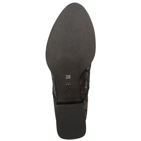 Maciejka Women's Leather Boots Black and Gold