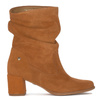 Maciejka Suede Slouch Ankle Boots Block Heel Cognac Brown 06005-29/00-6