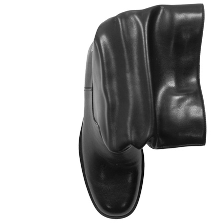 Maciejka Leather Ankle Boots Hidden Wedge Ruched Shaft Black K7211-01/00-8