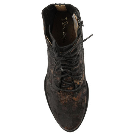 Maciejka Women's Leather Boots Black and Gold