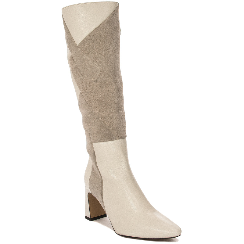 Maciejka Light Beige Knee-High Boots 05784-22/00-8