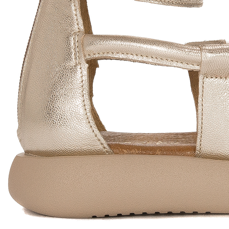 Maciejka Women's natural leather Gold sandals