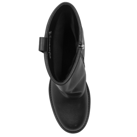 Maciejka Botki Skórzane Asymetryczna Cholewka Czarny K7213-01/00-8