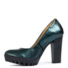 Maciejka Pumps 2629W-03/00-1 Green Metallic with Thick Heels - Stylish Women's Shoes