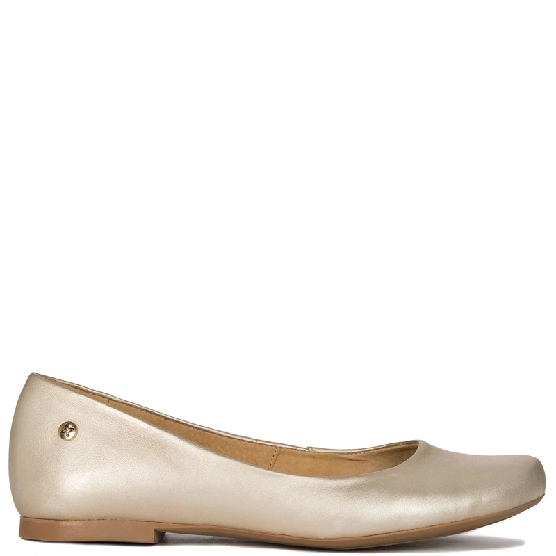 Maciejka leather Gold Ballerinas 00903-65/00-5