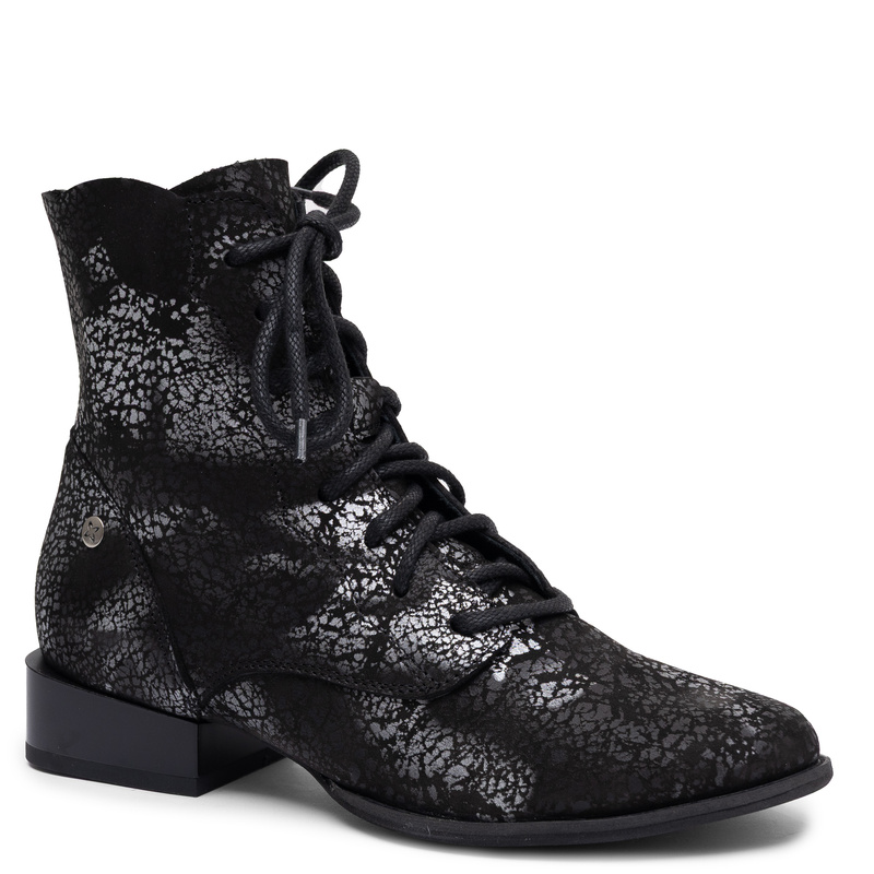 Maciejka Women's Genuine Leather Lace-Up Ankle Boots Black 6391W-35/00-1