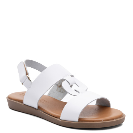 Maciejka Leather Velcro Sandals White E7403-11/00-0