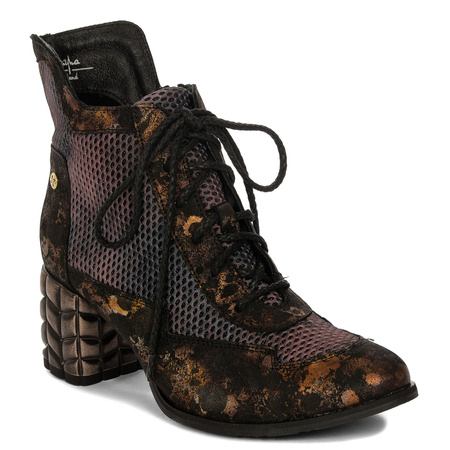 Maciejka Women's Leather Boots Brown + Maroon