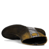 Maciejka Botki Premium Welurowe Słupek Cieniowany Czarny Żółty 06155-07/00-7
