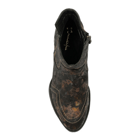 Maciejka Women's Copper-Black Ankle Boots