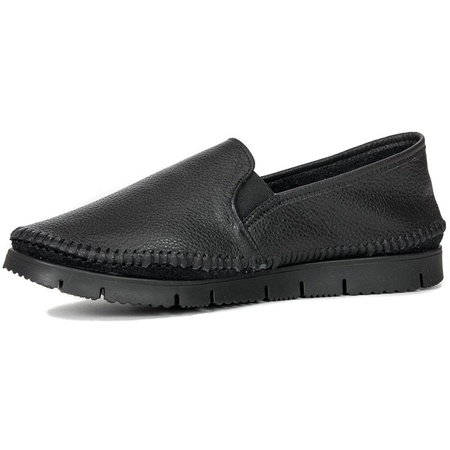 Maciejka Leather Slip-On Loafers Flexible Sole Black 03512-01-00-0