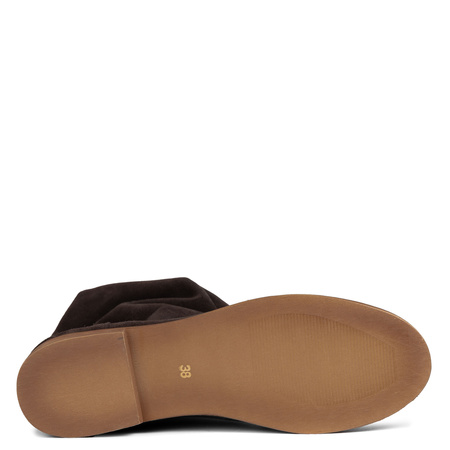 Maciejka Knee-High Boots in Natural Suede Leather Brown 05057-31-00-6