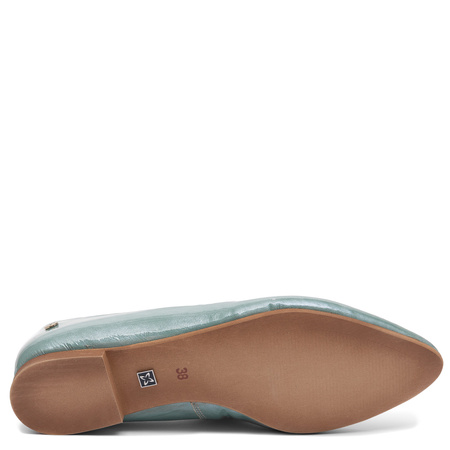 Maciejka Leather Ballerinas Almond Toe Green 4100W-16/00-8