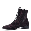 Maciejka Leather Artistic Ankle Boots Black Purple 6391W-44/00-1
