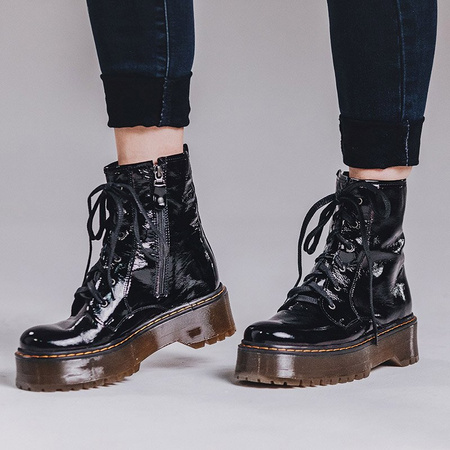 Maciejka Black leather women's Boots