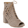 Maciejka Dark Beige Lace-Up Boots